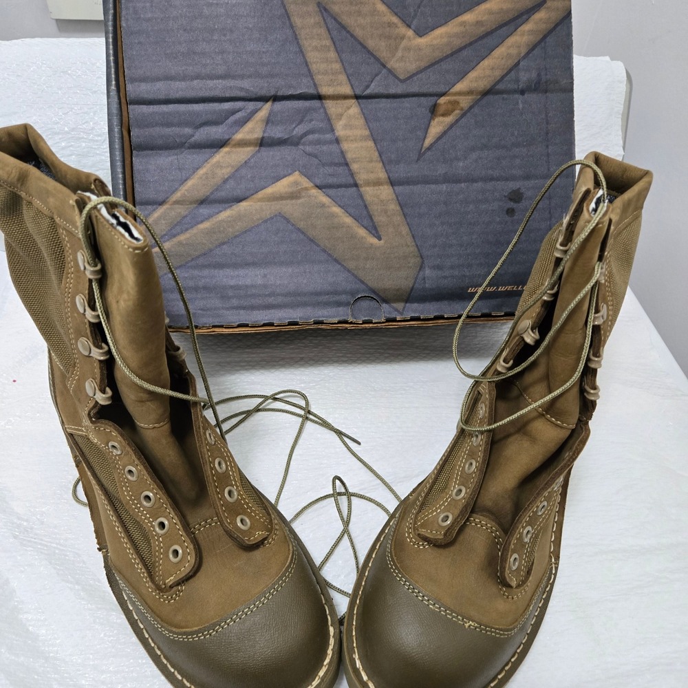 Wellco USMC RAT Combat Boots Olive Mojave Leather Vibram 10W EGA Military Rugged
